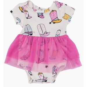 Angel Dear Bamboo Twirly Tutu Bodysuit Cowboy Boots 18–24M Baby Outfit